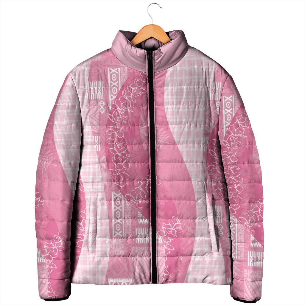 Polynesian Tribal Pattern Patchwork Picturesque Padded Jacket Rose Pink LT7 - Polynesian Pride