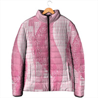 Polynesian Tribal Pattern Patchwork Picturesque Padded Jacket Rose Pink LT7 - Polynesian Pride