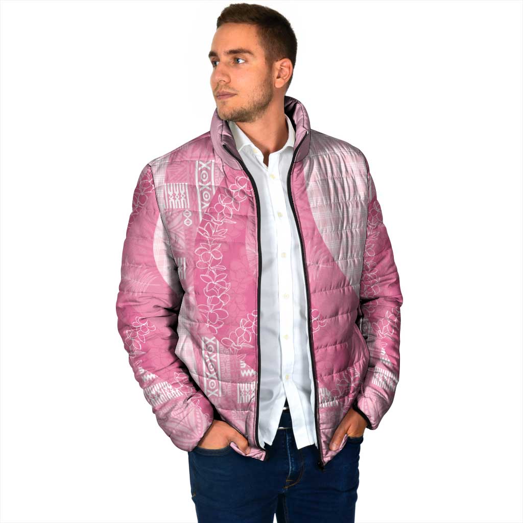 Polynesian Tribal Pattern Patchwork Picturesque Padded Jacket Rose Pink LT7 - Polynesian Pride