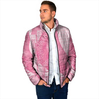 Polynesian Tribal Pattern Patchwork Picturesque Padded Jacket Rose Pink LT7 - Polynesian Pride