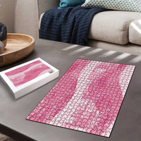 Polynesian Tribal Pattern Patchwork Picturesque Puzzle Rose Pink LT7 - Polynesian Pride