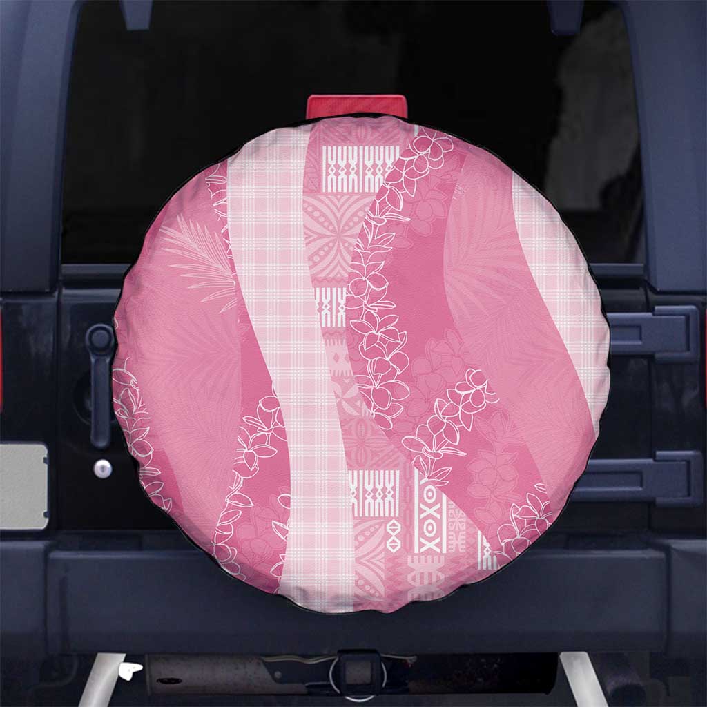Polynesian Tribal Pattern Patchwork Picturesque Spare Tire Cover Rose Pink LT7 No hole Rose Pink - Polynesian Pride