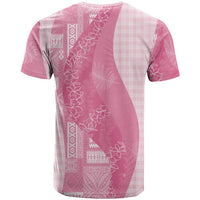Polynesian Tribal Pattern Patchwork Picturesque T Shirt Rose Pink LT7 - Polynesian Pride