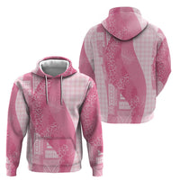 Polynesian Tribal Pattern Patchwork Picturesque Zip Hoodie Rose Pink LT7 - Polynesian Pride