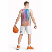 Polynesian Tribal Pattern Patchwork Picturesque Basketball Jersey Holographic LT7 - Polynesian Pride