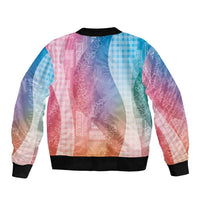 Polynesian Tribal Pattern Patchwork Picturesque Bomber Jacket Holographic LT7 - Polynesian Pride