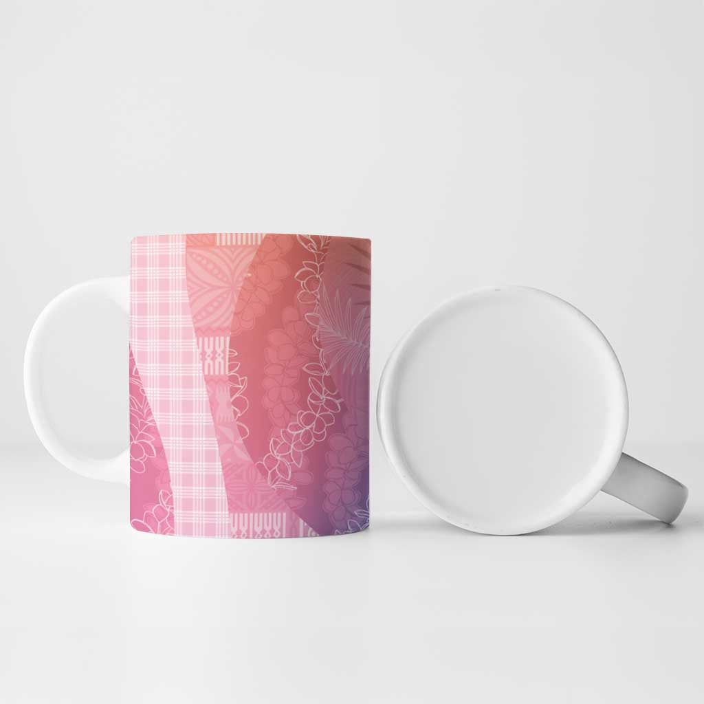 Polynesian Tribal Pattern Patchwork Picturesque Ceramic Mug Holographic LT7 - Polynesian Pride