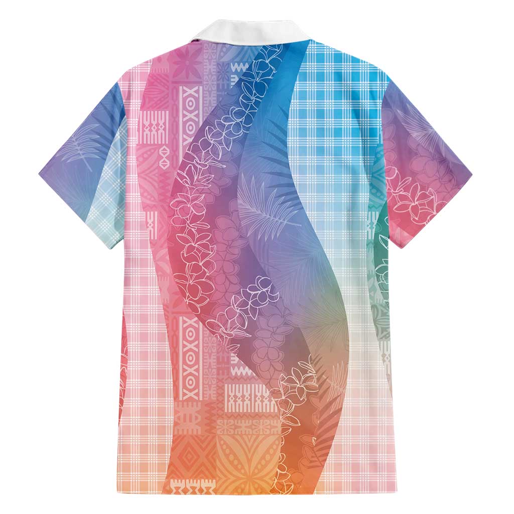Polynesian Tribal Pattern Patchwork Picturesque Family Matching Summer Maxi Dress and Hawaiian Shirt Holographic LT7 - Polynesian Pride