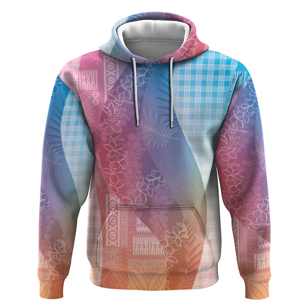 Polynesian Tribal Pattern Patchwork Picturesque Hoodie Holographic LT7 Pullover Hoodie Holographic - Polynesian Pride