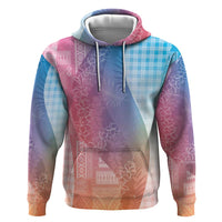 Polynesian Tribal Pattern Patchwork Picturesque Hoodie Holographic LT7 Pullover Hoodie Holographic - Polynesian Pride