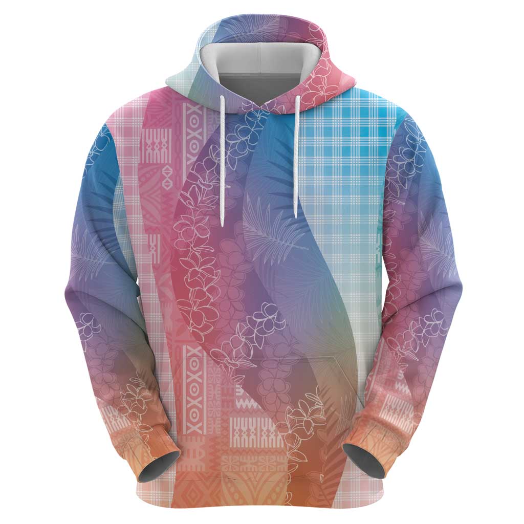 Polynesian Tribal Pattern Patchwork Picturesque Hoodie Holographic LT7 - Polynesian Pride