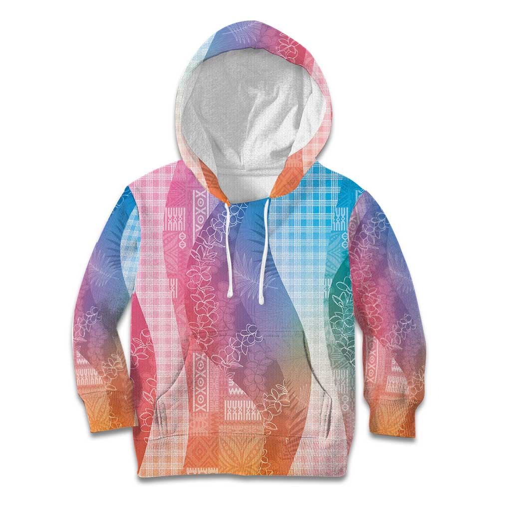 Polynesian Tribal Pattern Patchwork Picturesque Kid Hoodie Holographic LT7 Hoodie Holographic - Polynesian Pride