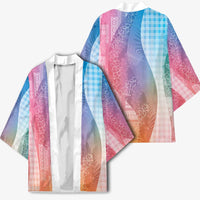 Polynesian Tribal Pattern Patchwork Picturesque Kimono Holographic LT7 - Polynesian Pride