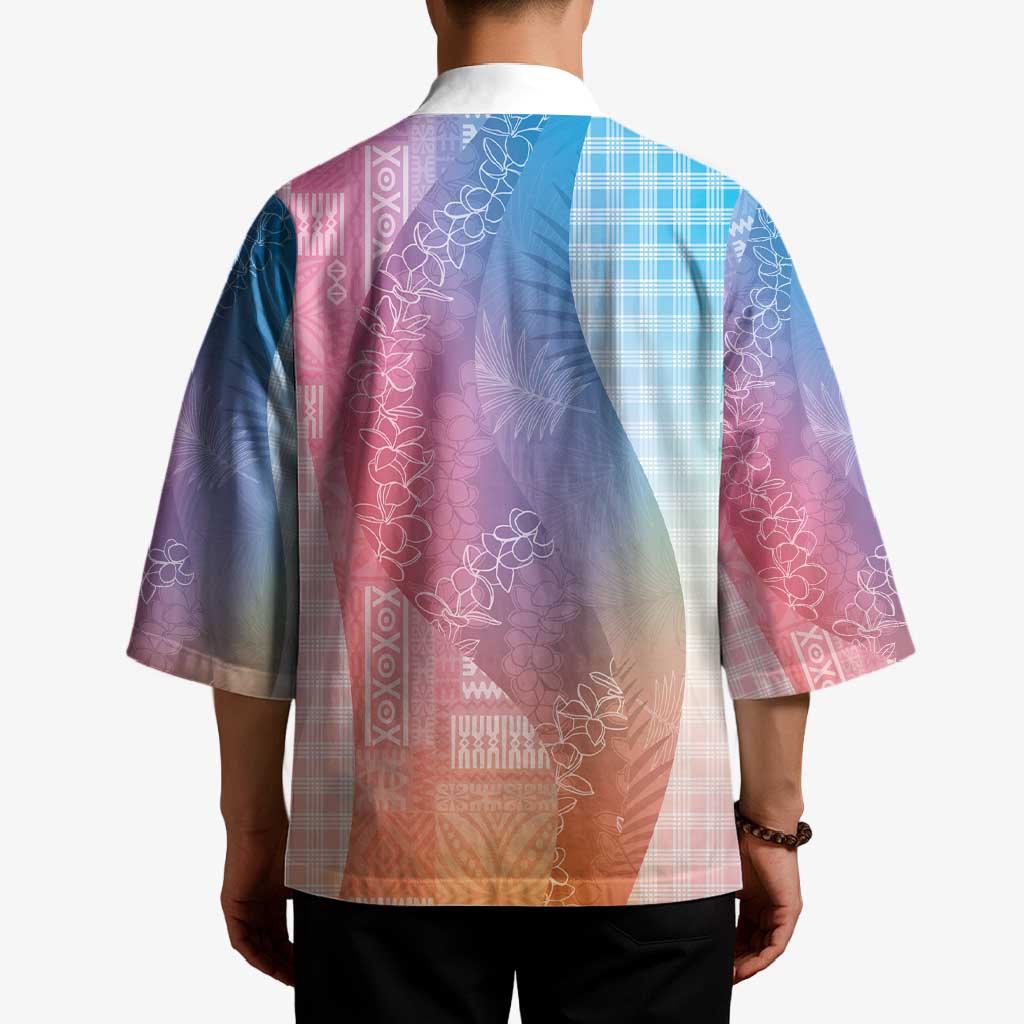 Polynesian Tribal Pattern Patchwork Picturesque Kimono Holographic LT7 - Polynesian Pride