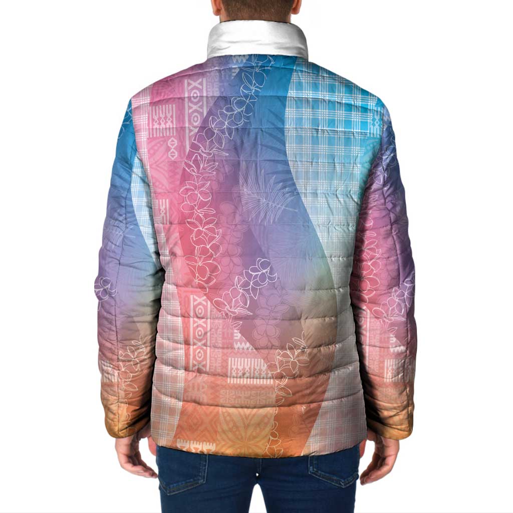 Polynesian Tribal Pattern Patchwork Picturesque Padded Jacket Holographic LT7 - Polynesian Pride