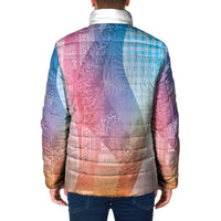 Polynesian Tribal Pattern Patchwork Picturesque Padded Jacket Holographic LT7 - Polynesian Pride