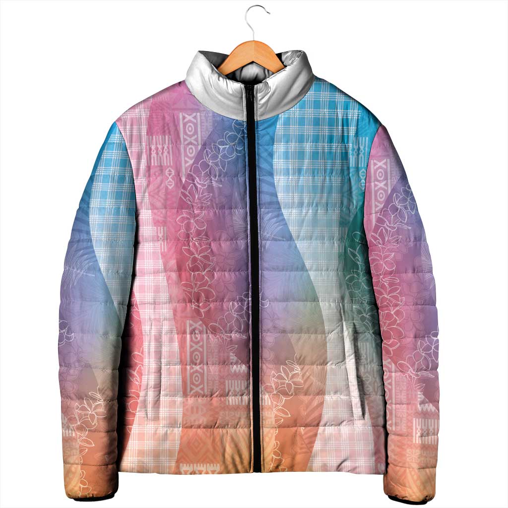 Polynesian Tribal Pattern Patchwork Picturesque Padded Jacket Holographic LT7 - Polynesian Pride