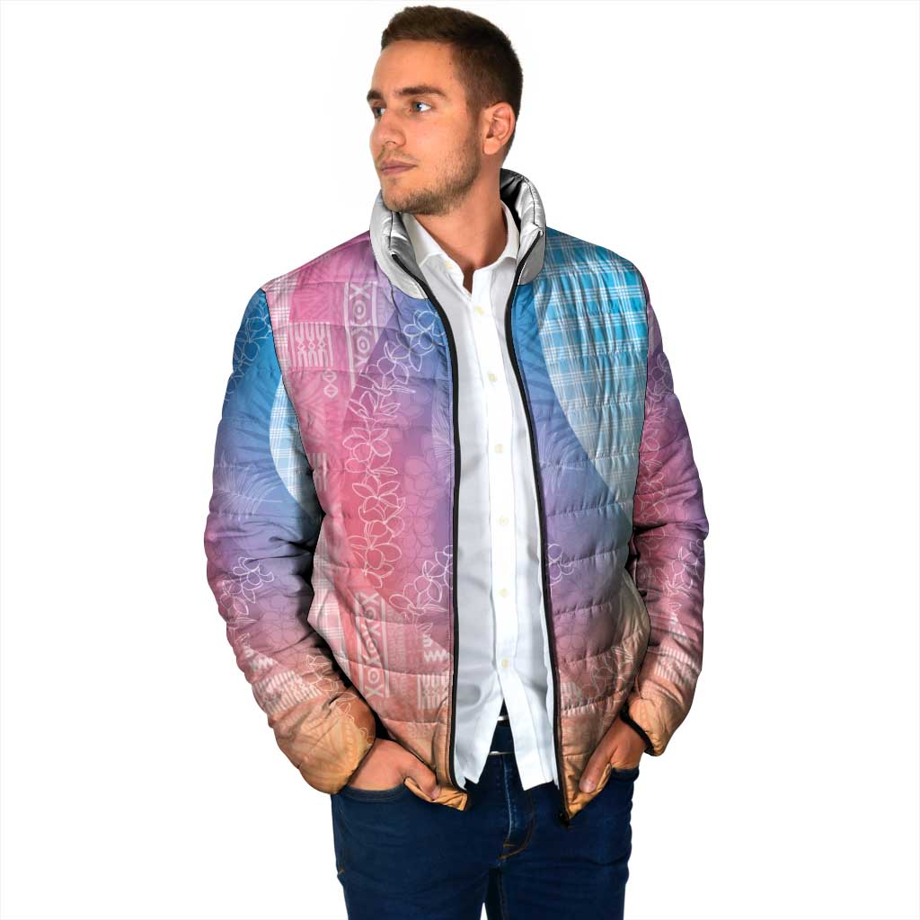 Polynesian Tribal Pattern Patchwork Picturesque Padded Jacket Holographic LT7 - Polynesian Pride