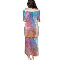 Polynesian Tribal Pattern Patchwork Picturesque Puletasi Holographic LT7 - Polynesian Pride