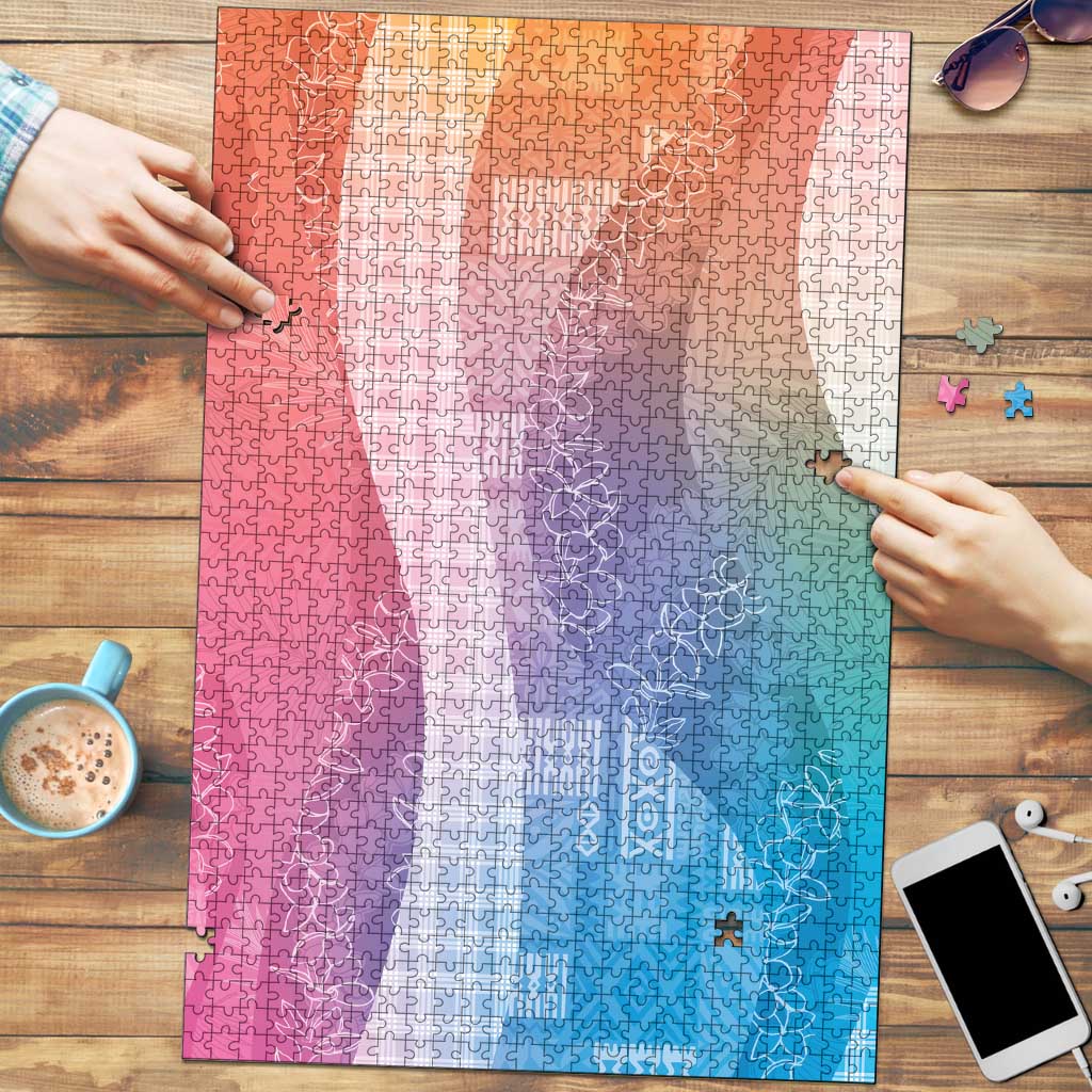 Polynesian Tribal Pattern Patchwork Picturesque Puzzle Holographic LT7 Holographic - Polynesian Pride