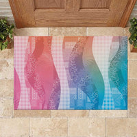 Polynesian Tribal Pattern Patchwork Picturesque Rubber Doormat Holographic LT7 Holographic - Polynesian Pride
