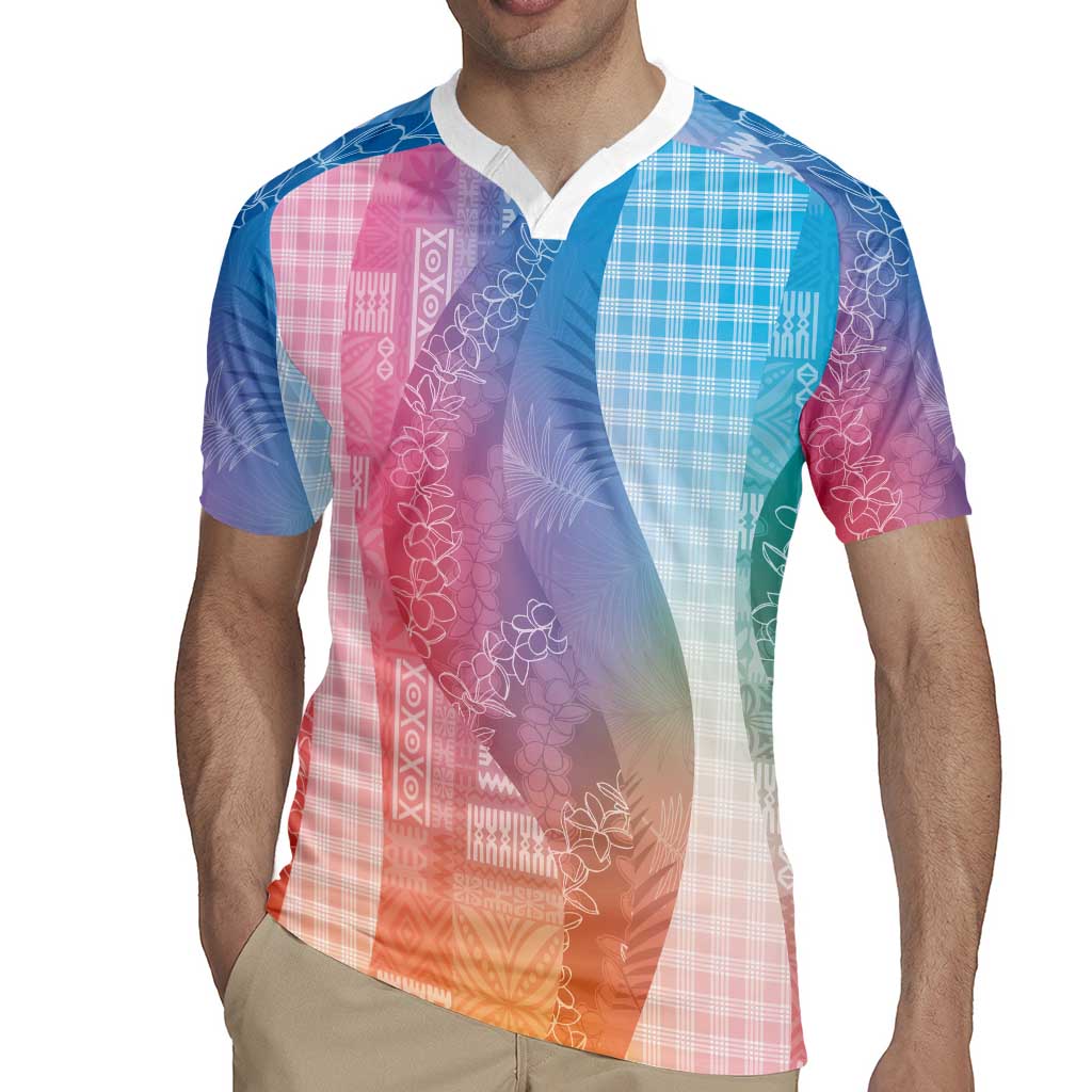 Polynesian Tribal Pattern Patchwork Picturesque Rugby Jersey Holographic LT7 - Polynesian Pride