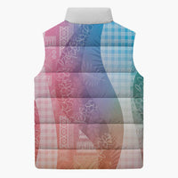 Polynesian Tribal Pattern Patchwork Picturesque Sleeveless Puffer Jacket Holographic LT7 - Polynesian Pride
