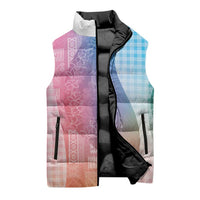 Polynesian Tribal Pattern Patchwork Picturesque Sleeveless Puffer Jacket Holographic LT7 - Polynesian Pride