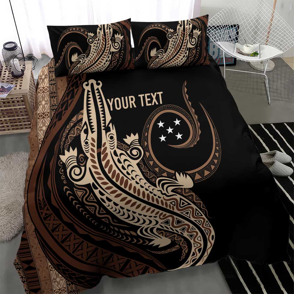 Personalized Solomon Islands Crocodile Bedding Set Hapi Isles - Independence Anniversary
