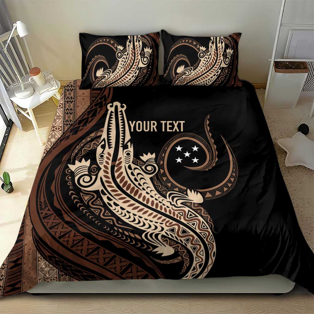 Personalized Solomon Islands Crocodile Bedding Set Hapi Isles - Independence Anniversary