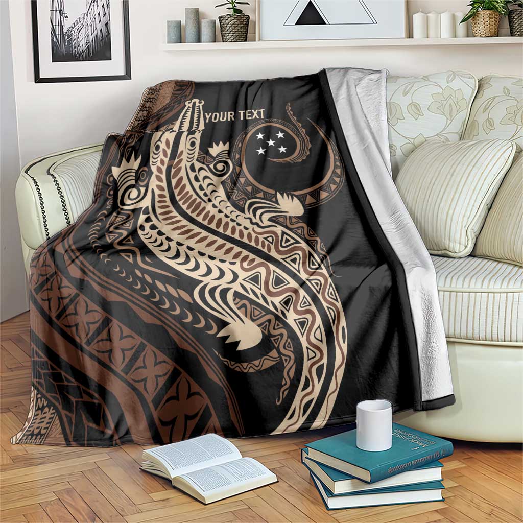 Personalized Solomon Islands Crocodile Blanket Hapi Isles - Independence Anniversary