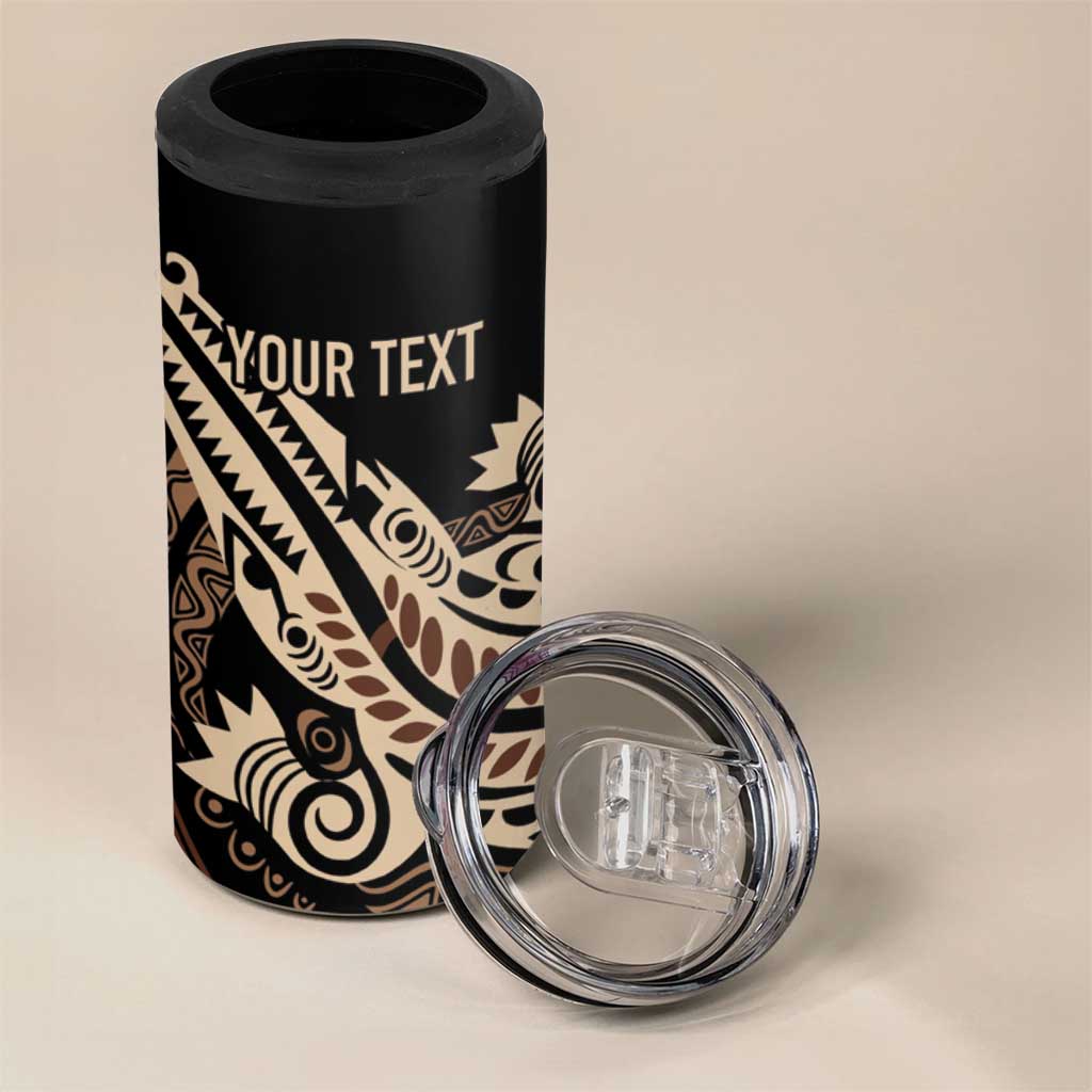 Personalized Solomon Islands Crocodile 4 in 1 Can Cooler Tumbler Hapi Isles - Independence Anniversary LT7 - Polynesian Pride