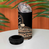 Personalized Solomon Islands Crocodile 4 in 1 Can Cooler Tumbler Hapi Isles - Independence Anniversary LT7 - Polynesian Pride