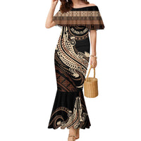 Personalized Solomon Islands Crocodile Family Matching Mermaid Dress and Hawaiian Shirt Hapi Isles - Independence Anniversary