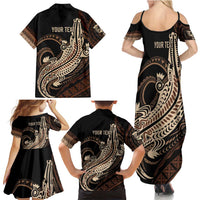 Personalized Solomon Islands Crocodile Family Matching Summer Maxi Dress and Hawaiian Shirt Hapi Isles - Independence Anniversary LT7 - Polynesian Pride