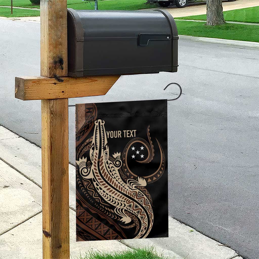 Personalized Solomon Islands Crocodile Garden Flag Hapi Isles - Independence Anniversary