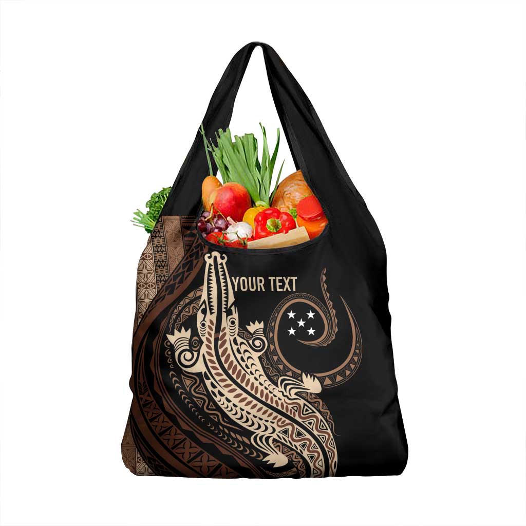 Personalized Solomon Islands Crocodile Grocery Bag Hapi Isles - Independence Anniversary