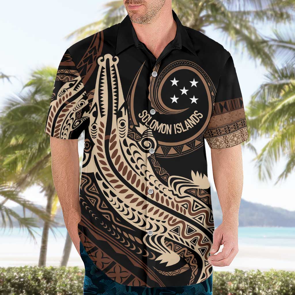 Personalized Solomon Islands Crocodile Hawaiian Shirt Hapi Isles - Independence Anniversary LT7 - Polynesian Pride