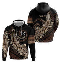 Personalized Solomon Islands Crocodile Hoodie Hapi Isles - Independence Anniversary