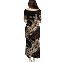 Personalized Solomon Islands Crocodile Puletasi Hapi Isles - Independence Anniversary LT7 - Polynesian Pride