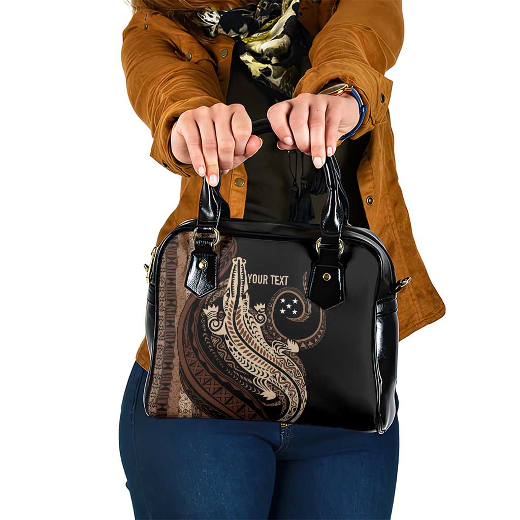 Personalized Solomon Islands Crocodile Shoulder Handbag Hapi Isles - Independence Anniversary