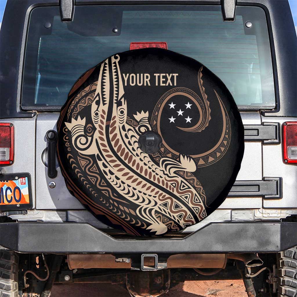 Personalized Solomon Islands Crocodile Spare Tire Cover Hapi Isles - Independence Anniversary