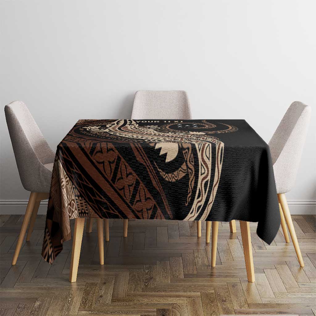 Personalized Solomon Islands Crocodile Tablecloth Hapi Isles - Independence Anniversary