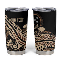Personalized Solomon Islands Crocodile Tumbler Cup Hapi Isles - Independence Anniversary LT7 Brown - Polynesian Pride