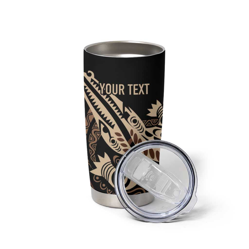 Personalized Solomon Islands Crocodile Tumbler Cup Hapi Isles - Independence Anniversary LT7 - Polynesian Pride