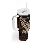 Personalized Solomon Islands Crocodile Tumbler With Handle Hapi Isles - Independence Anniversary LT7 - Polynesian Pride