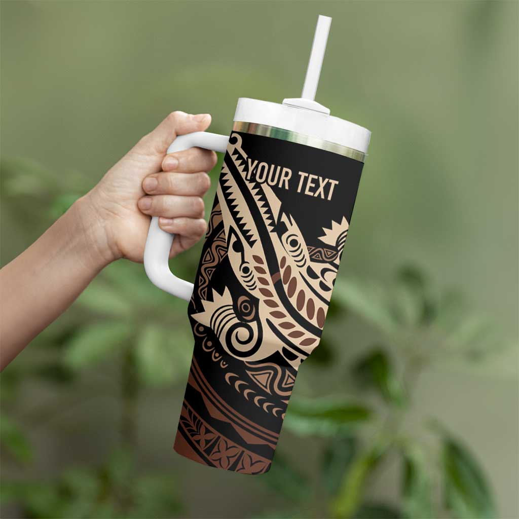 Personalized Solomon Islands Crocodile Tumbler With Handle Hapi Isles - Independence Anniversary LT7 - Polynesian Pride