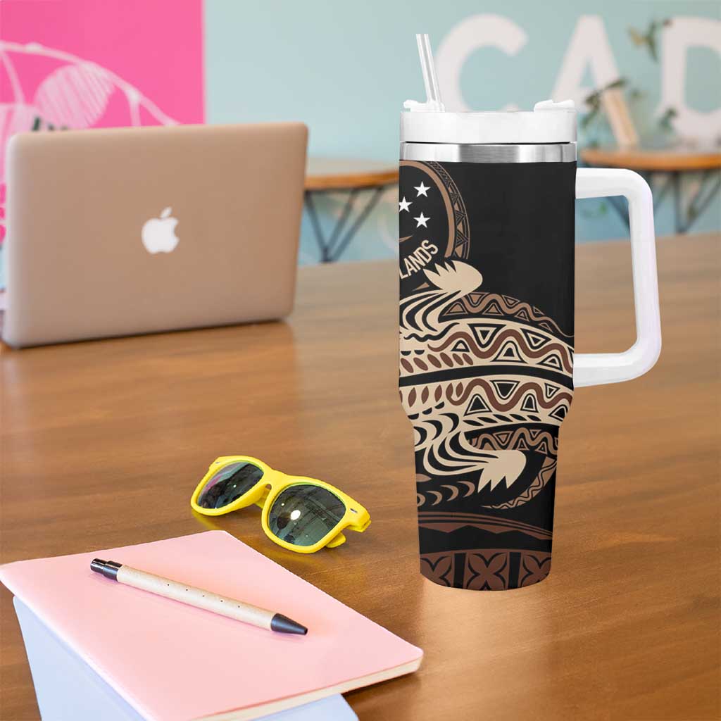 Personalized Solomon Islands Crocodile Tumbler With Handle Hapi Isles - Independence Anniversary LT7 - Polynesian Pride