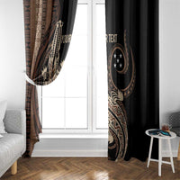 Personalized Solomon Islands Crocodile Window Curtain Hapi Isles - Independence Anniversary LT7 - Polynesian Pride