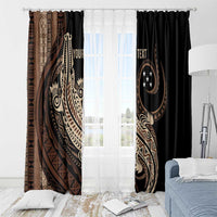 Personalized Solomon Islands Crocodile Window Curtain Hapi Isles - Independence Anniversary LT7 - Polynesian Pride